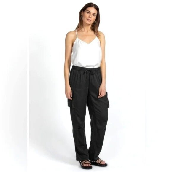Johnny Was Cargo Pants Leeshie Workwear Black Size XS Boho - Picture 1 of 9